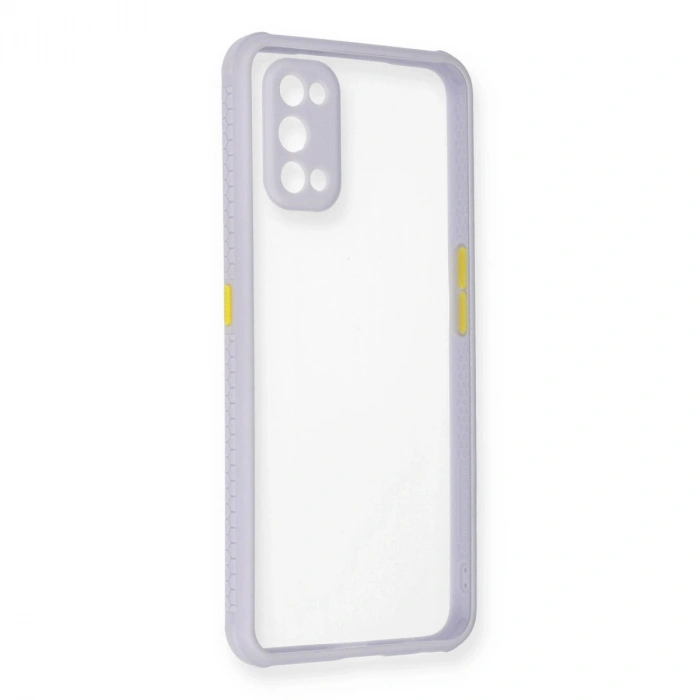 Realme 7 Pro Kılıf Miami Şeffaf Silikon - Lila