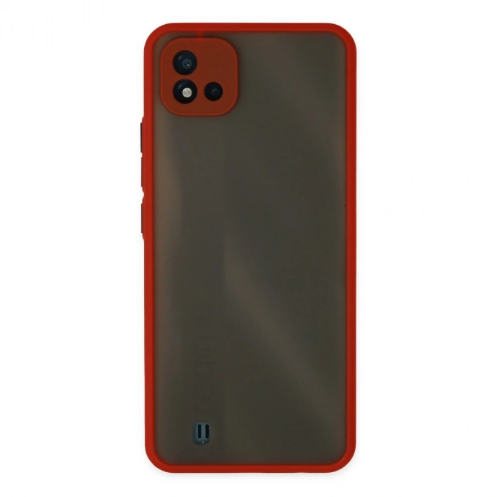 Realme C11 2021 Kılıf Montreal Silikon Kapak - Kırmızı