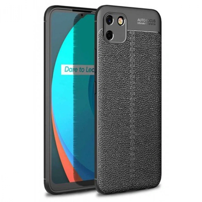 Realme C11 Kılıf Auto Focus Kapak - Siyah