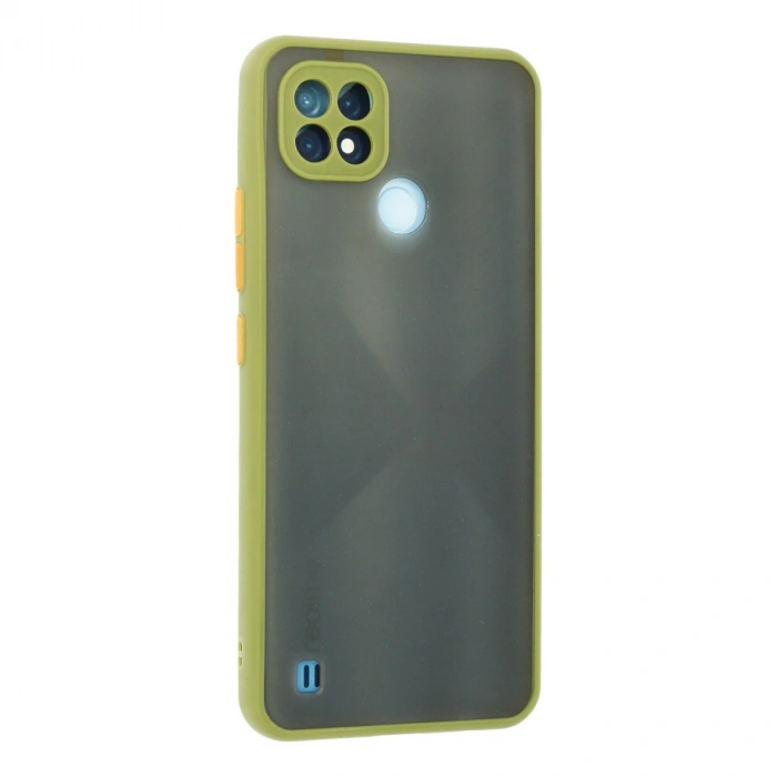 Realme C21 Kılıf Montreal Silikon Kapak - Açık Yeşil