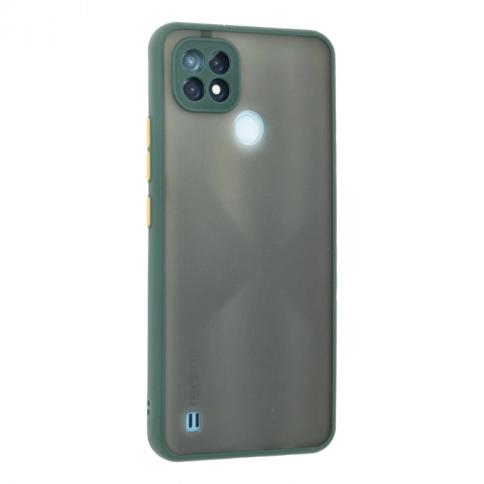 Realme C21 Kılıf Montreal Silikon Kapak - Yeşil