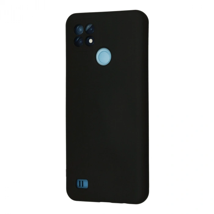Realme C21 Kılıf Nano İçi Kadife Silikon - Siyah