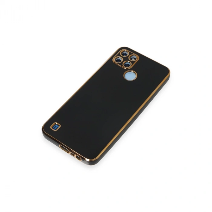 Realme C25y Kılıf Volet Silikon - Siyah