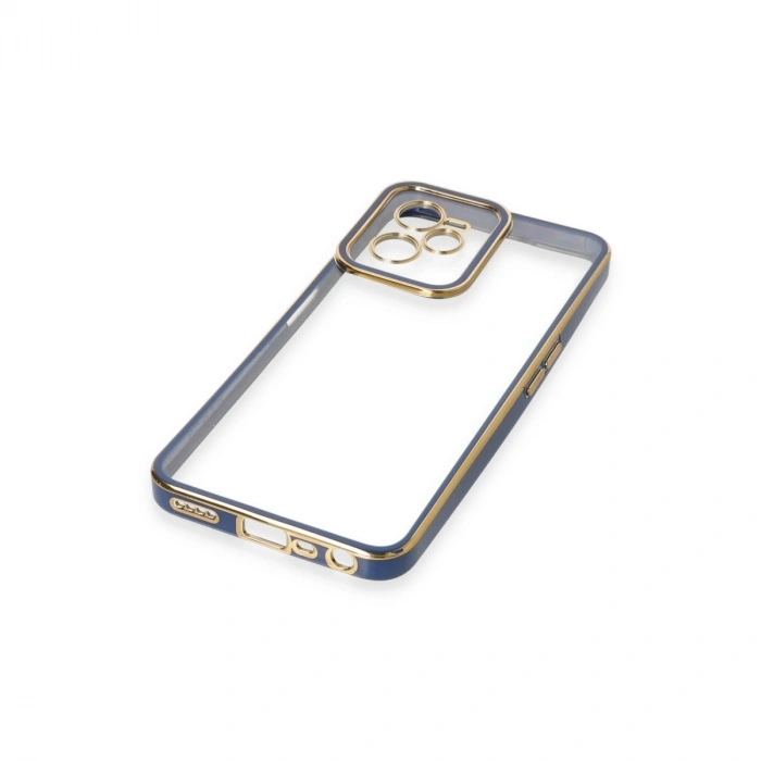 Realme C35 Kılıf Liva Lens Silikon - Mavi