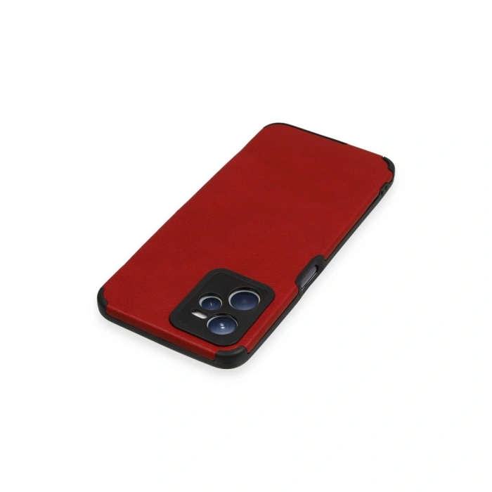 Realme C35 Kılıf Loop Deri Silikon - Kırmızı