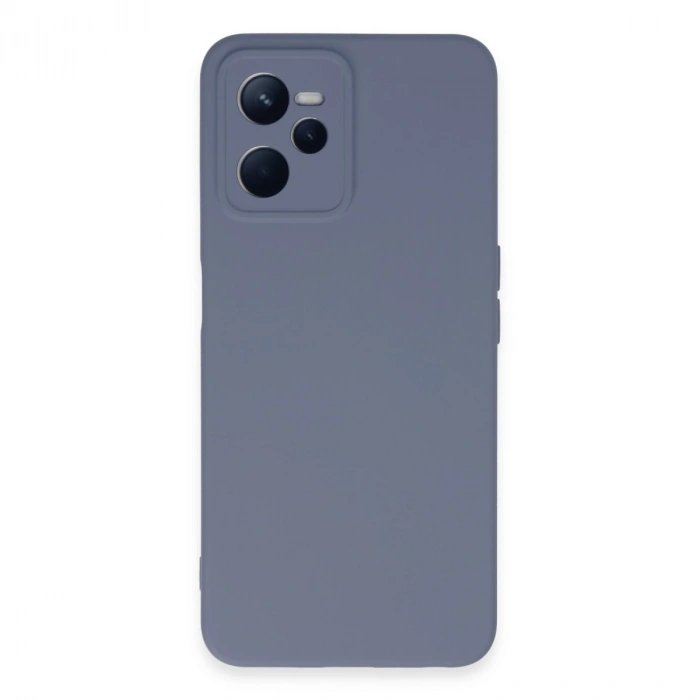Realme C35 Kılıf Nano İçi Kadife Silikon - Gri