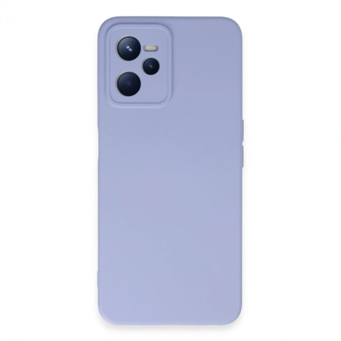 Realme C35 Kılıf Nano İçi Kadife Silikon - Lila