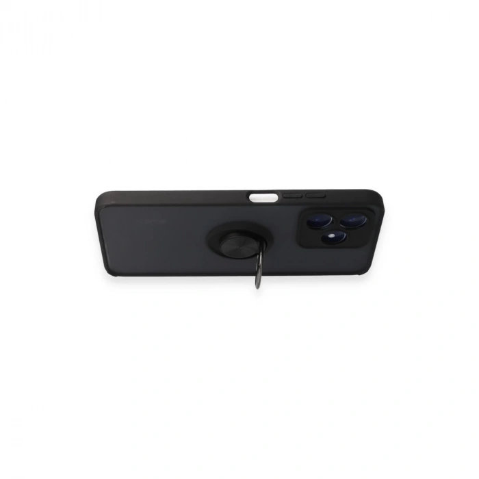 Realme C53 Kılıf Montreal Yüzüklü Silikon Kapak - Siyah