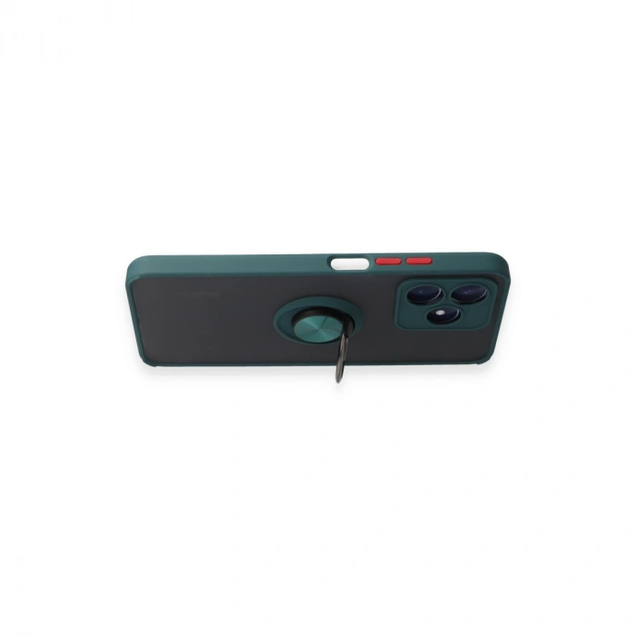 Realme C53 Kılıf Montreal Yüzüklü Silikon Kapak - Yeşil