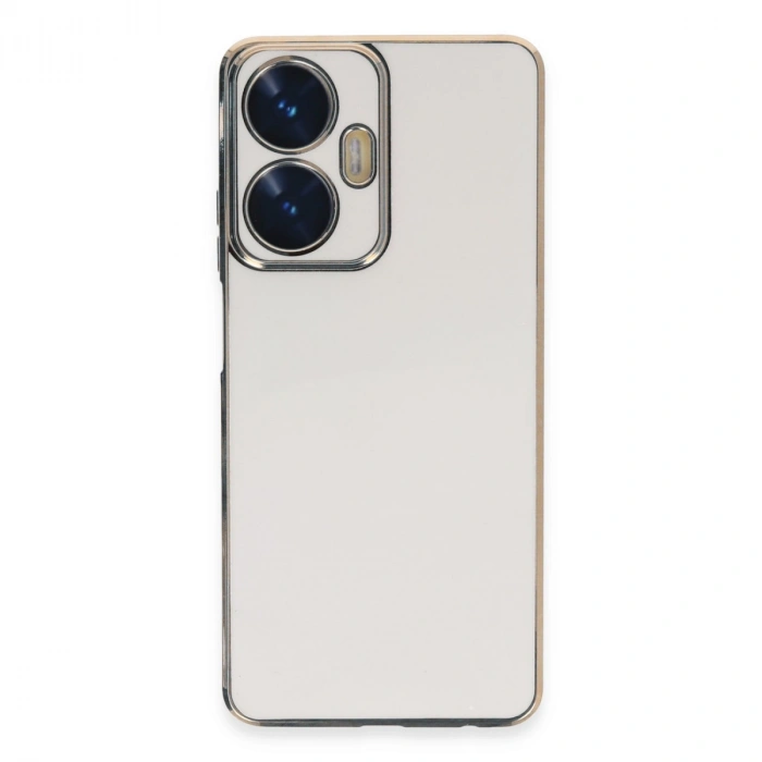 Realme C55 Kılıf Volet Silikon - Beyaz