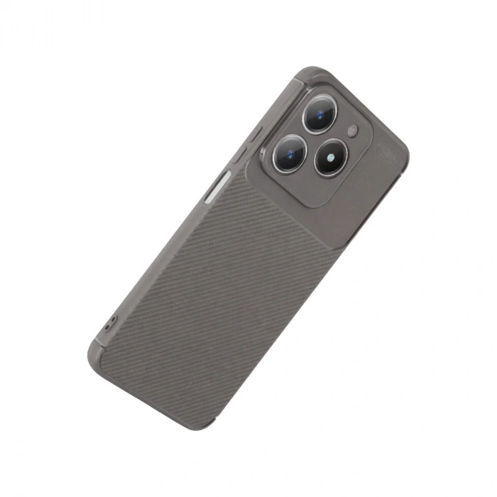 Realme C61 Kılıf Auto Focus Karbon Kapak - Gri