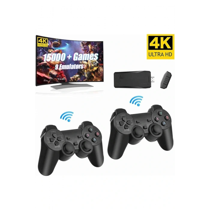 Retro Game Stick Çift Kol Kablosuz Atari Oyun Konsolu 2.4g Uyumlu