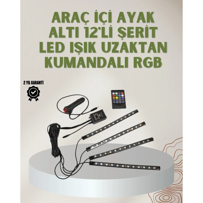 Rgb Led Araç İçi Aydınlatma – Kumandalı Sistem