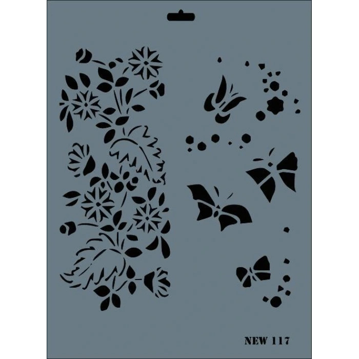 Rich New Seri N-117 Stencil 35x25 cm