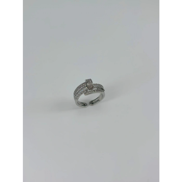 Rodyum Kaplama Zirkon Taşlı Yüzük - Yz0169