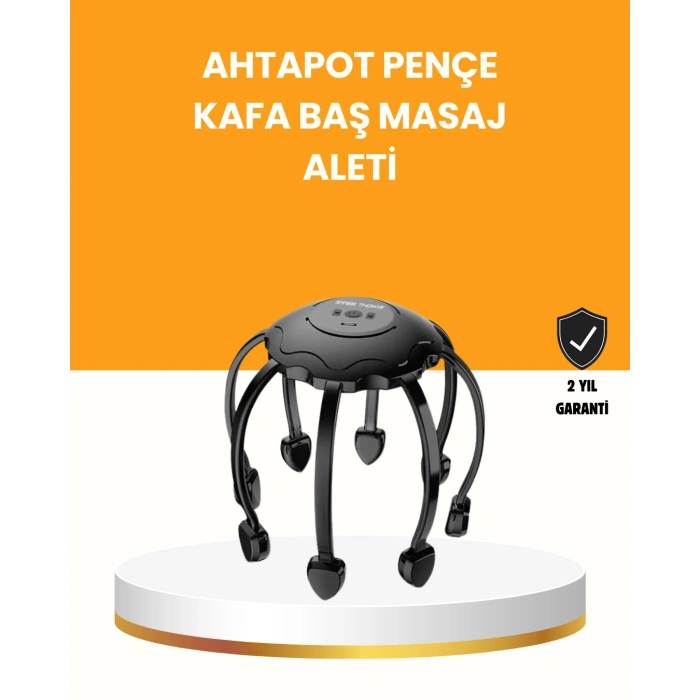 Saç Derisi Masaj Aleti 8 Bağımsız Kol 3 Modlu Derin Rahatlama