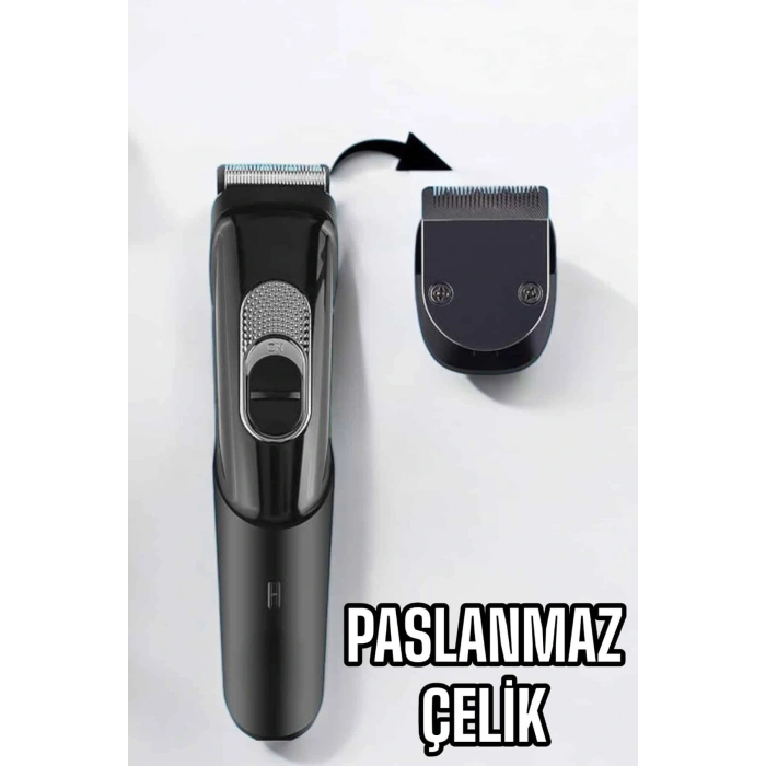 Saç Sakal Vücut Şarjlı Kablosuz Tıraş Makinesi Profesyonel Paslanmaz Çelik
