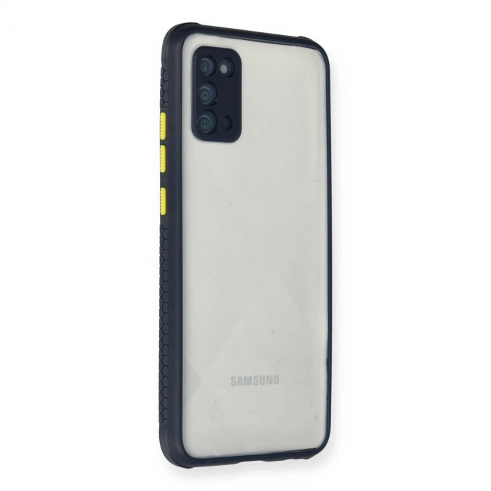 Samsung Galaxy A02s Kılıf Miami Şeffaf Silikon - Lacivert