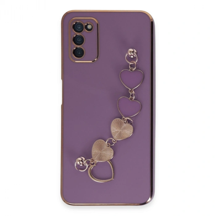 Samsung Galaxy A03s Kılıf Esila Silikon - Mor
