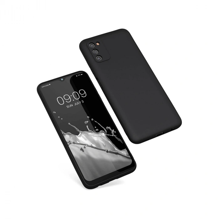 Samsung Galaxy A03s Kılıf First Silikon - Siyah