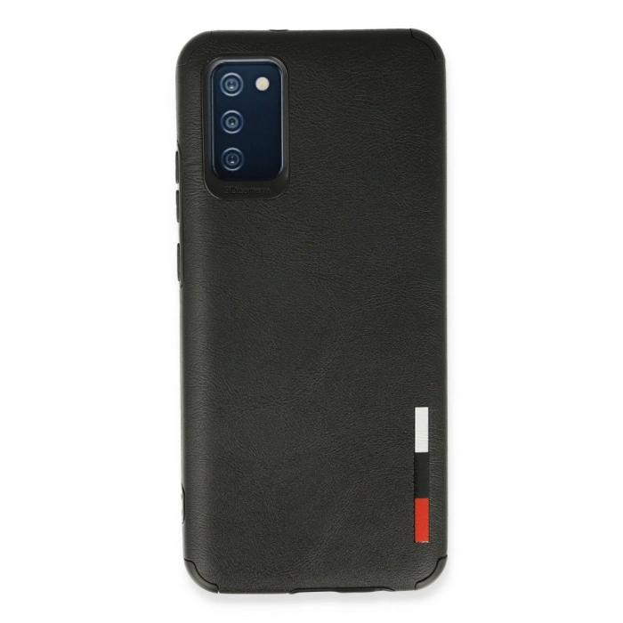 Samsung Galaxy A03s Kılıf Loop Deri Silikon - Siyah