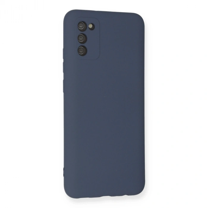 Samsung Galaxy A03s Kılıf Nano İçi Kadife Silikon - Gri