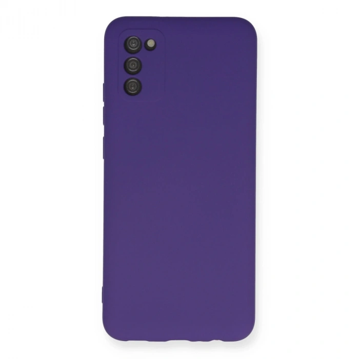 Samsung Galaxy A03s Kılıf Nano İçi Kadife Silikon - Mor