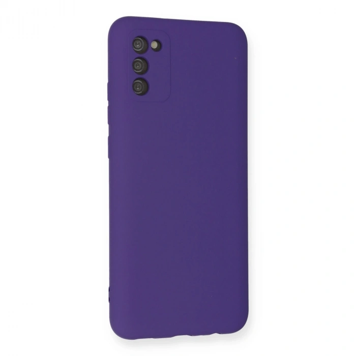 Samsung Galaxy A03s Kılıf Nano İçi Kadife Silikon - Mor