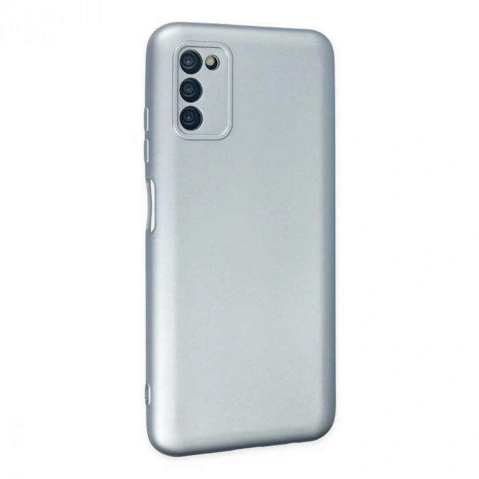 Samsung Galaxy A03s Kılıf Nano İçi Kadife Silikon - Sky Blue