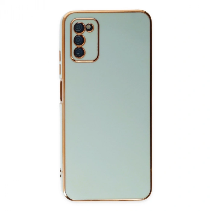 Samsung Galaxy A03s Kılıf Volet Silikon - Açık Yeşil