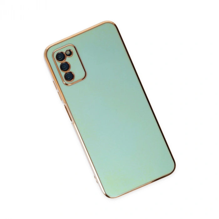 Samsung Galaxy A03s Kılıf Volet Silikon - Açık Yeşil