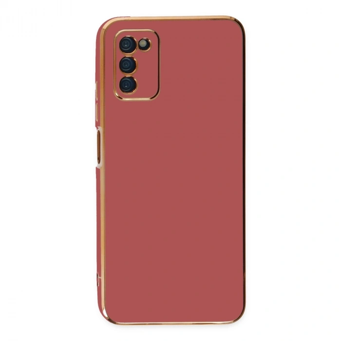 Samsung Galaxy A03s Kılıf Volet Silikon - Kırmızı