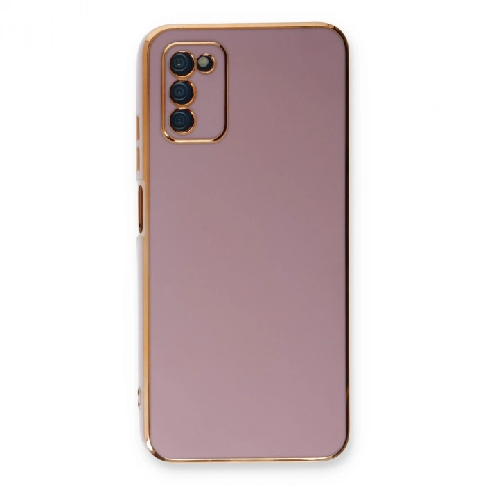 Samsung Galaxy A03s Kılıf Volet Silikon - Mor