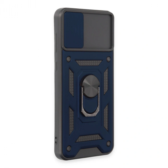 Samsung Galaxy A04e Kılıf Pars Lens Yüzüklü Silikon - Lacivert