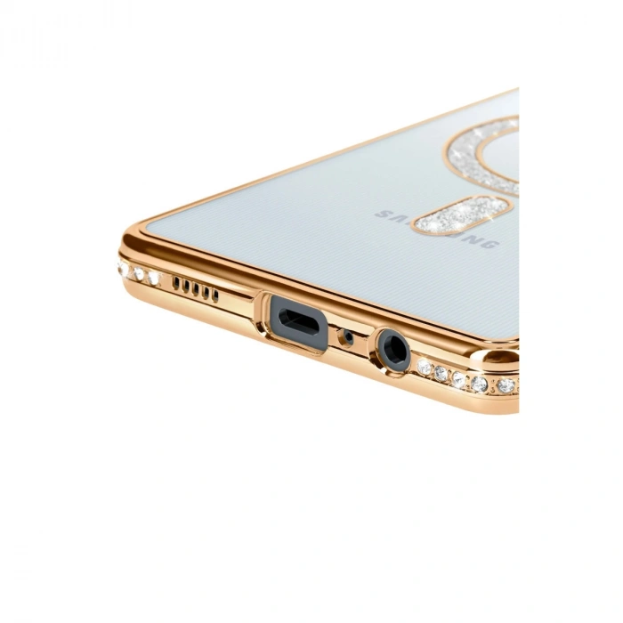 Samsung Galaxy A06 Joke Simli Magneticsafe Kılıf - Gold