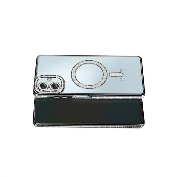 Samsung Galaxy A07 4g Joke Simli Magneticsafe Kılıf - Siyah