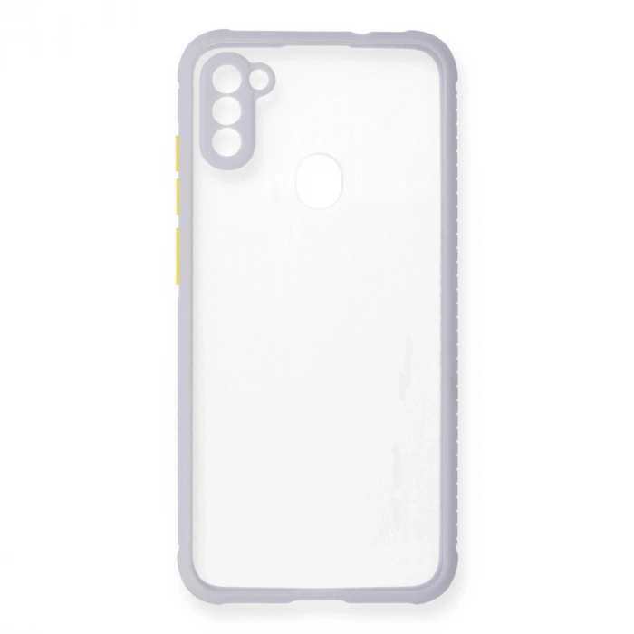 Samsung Galaxy A11 Kılıf Miami Şeffaf Silikon - Lila