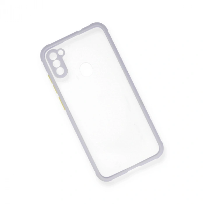 Samsung Galaxy A11 Kılıf Miami Şeffaf Silikon - Lila