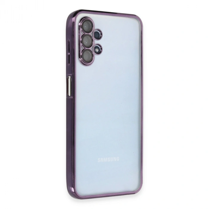 Samsung Galaxy A13 4g Kılıf Razer Lensli Silikon - Mor