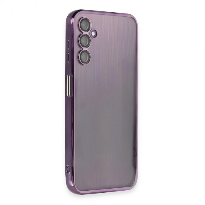 Samsung Galaxy A14 4g Kılıf Razer Lensli Silikon - Mor
