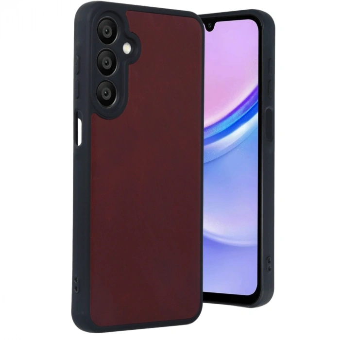 Samsung Galaxy A16 5g Kılıf Aras Deri Kapak - Bordo
