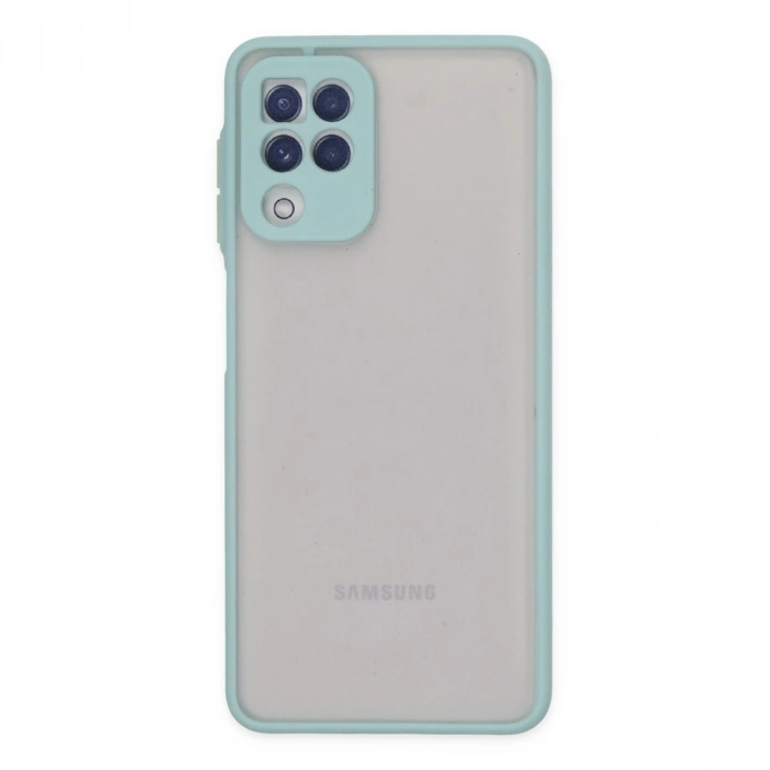 Samsung Galaxy A22 Kılıf Montreal Silikon Kapak - Turkuaz