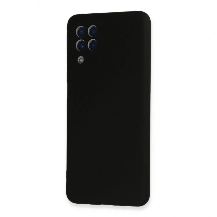 Samsung Galaxy A22 Kılıf Nano İçi Kadife Silikon - Siyah