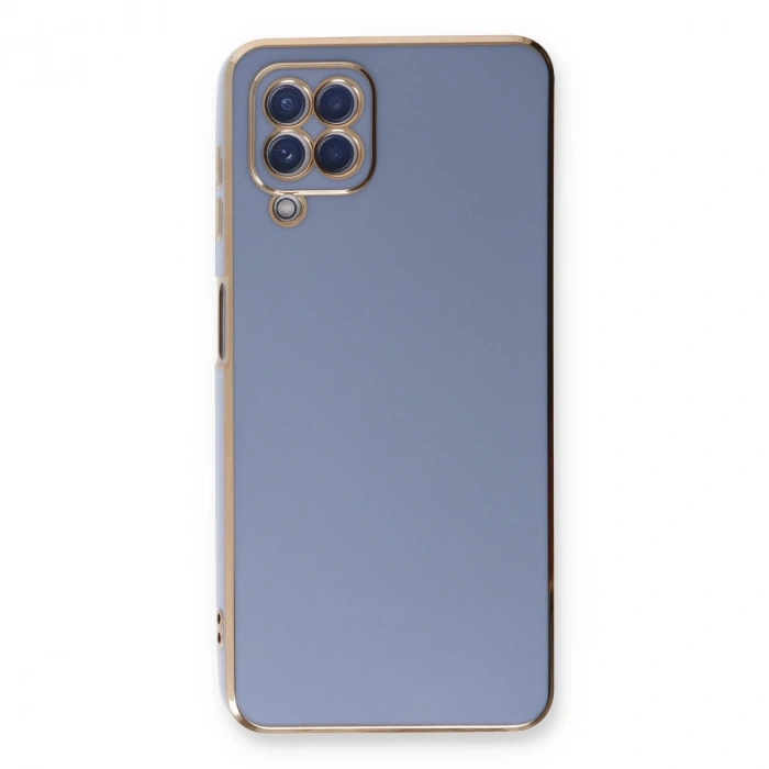 Samsung Galaxy A22 Kılıf Volet Silikon - Mavi