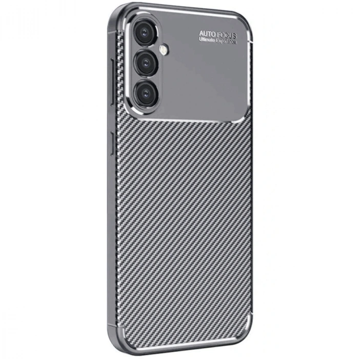 Samsung Galaxy A26 Kılıf Auto Focus Karbon Kapak - Gri