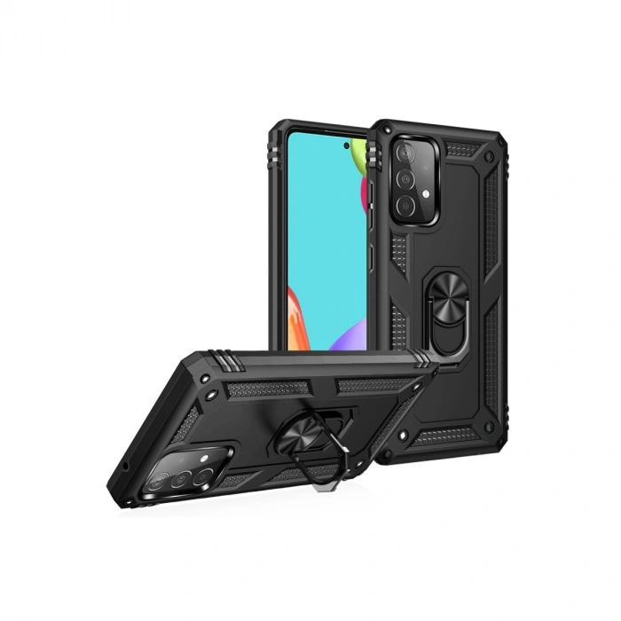 Samsung Galaxy A33 5g Kılıf Sofya Yüzüklü Silikon Kapak - Siyah