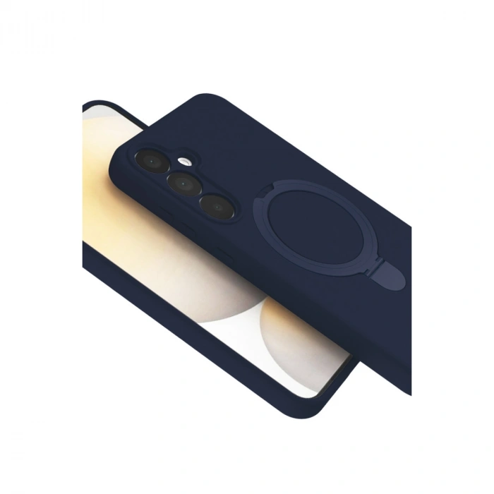 Samsung Galaxy A55 5g Regal Magsafe Standlı Kapak - Lacivert