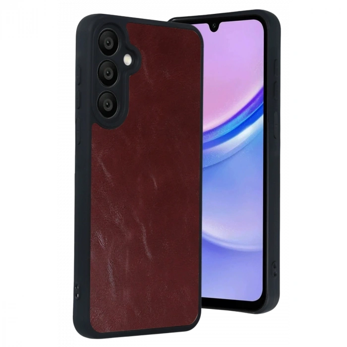 Samsung Galaxy A57 5g Aras Deri Kapak - Bordo
