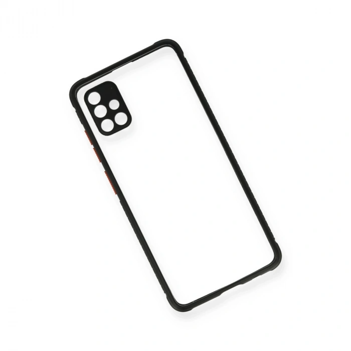 Samsung Galaxy A71 Kılıf Miami Şeffaf Silikon - Siyah