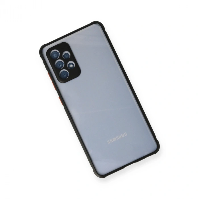 Samsung Galaxy A72 Kılıf Miami Şeffaf Silikon - Siyah